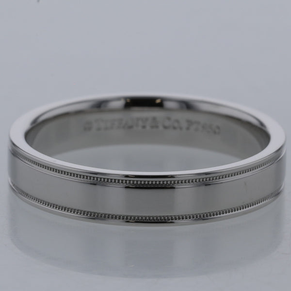 ティファニー リング 指輪 ダブルミルグレインバンド 幅約4mm プラチナ ...