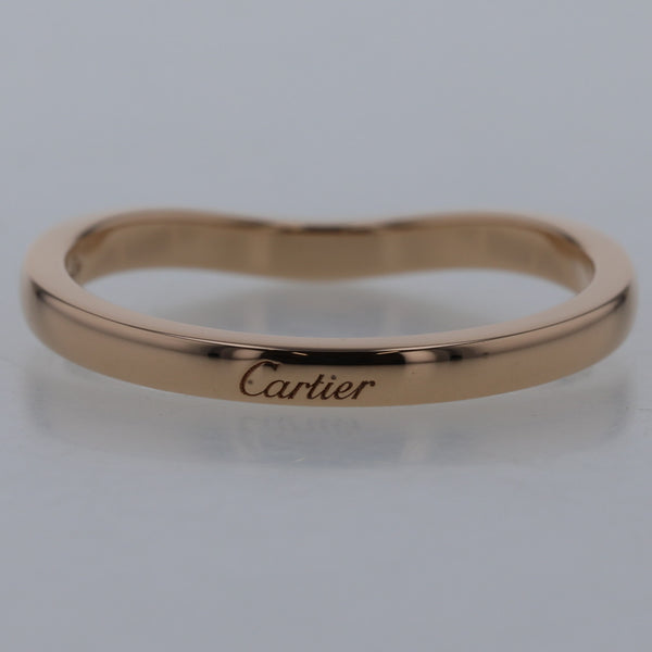 カルティエ リング 指輪 バレリーナ カーブ ウェディング 幅約2mm 