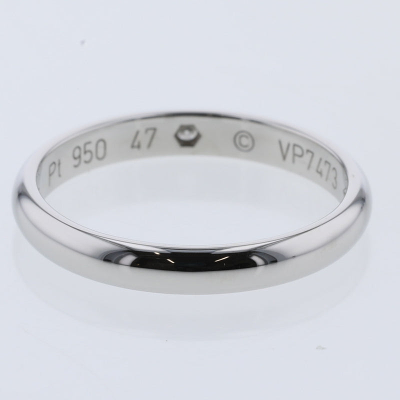 カルティエ リング 指輪 1895 ウェディング ダイヤモンド 1P 幅約2.5mm プラチナPT950 7号 レディース CARTIER 【中古】 K11011824