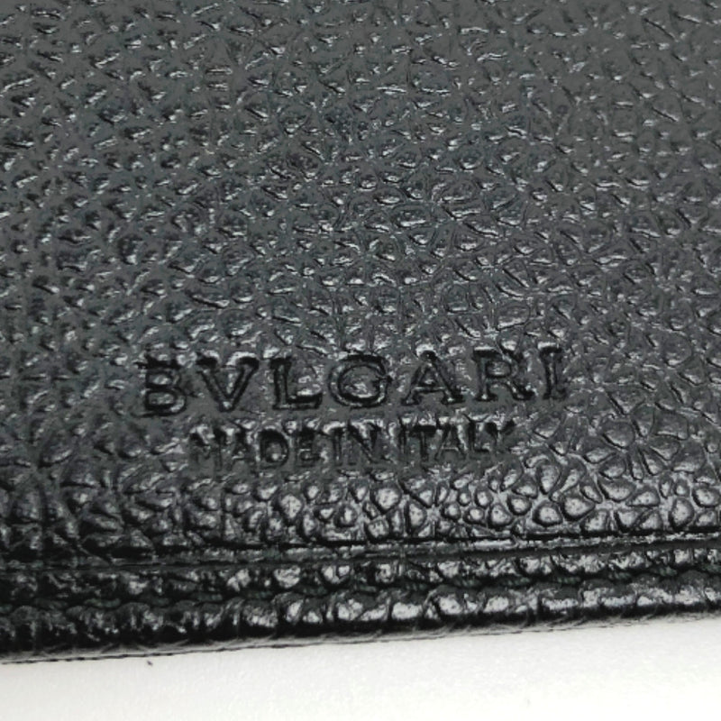 ブルガリ 長財布 ミレリゲ 二つ折り 25550 PVC レザー ブラック メンズ BVLGARI 【中古】K11110362