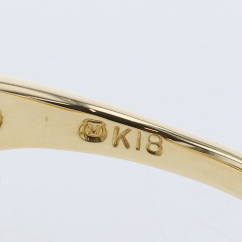 ミキモト リング 指輪 パール 2P 直径 約5.5ｍｍ-6.3mm K18イエローゴールド 12.5号 レディース MIKIMOTO 【中古】 K11207841 【PD2】