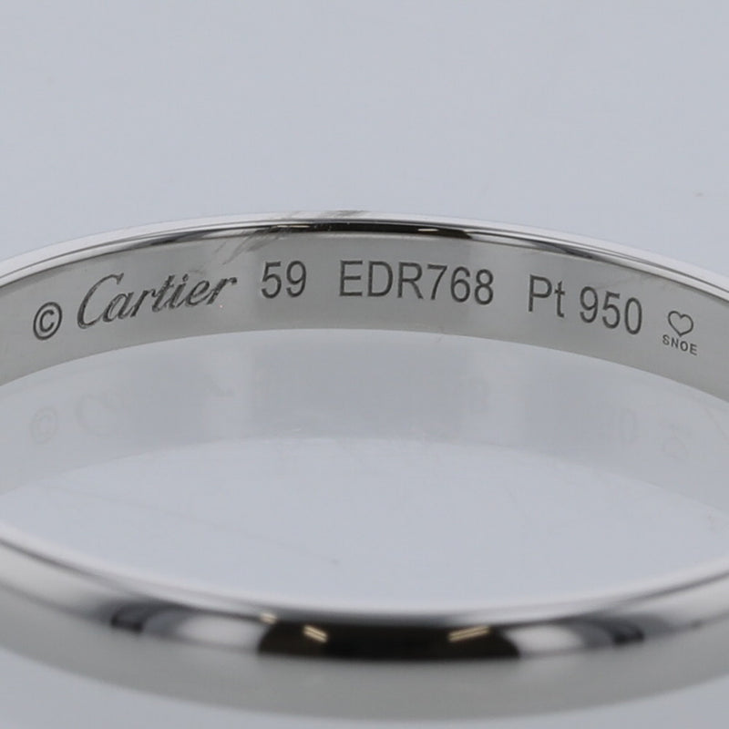 カルティエ リング 指輪 1895 ウェディング 幅約2.5mm プラチナPT950 19号 メンズ CARTIER 【中古】 K20314219 【PD3】