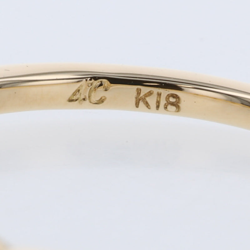 大特価！４℃ リング 指輪  デザイン 9P K18イエローゴールド ダイヤモンド 10号 レディース ヨンドシー 【中古】 K20319371 【PD3】