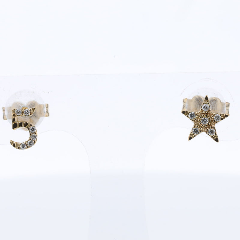 ■極美品■ STAR JEWELRY スタージュエリー K18 18金 ダイヤモンド 0.05ct ピアス 耳飾り アクセサリー レディース ゴールド系 AE6525ｱP