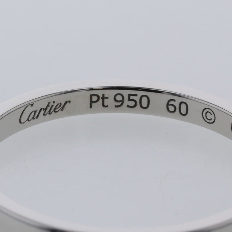 カルティエ リング 指輪 バレリーナ ウェディング 幅約2.1ｍｍ プラチナPT950 20号 メンズ CARTIER 【中古】 K20607168