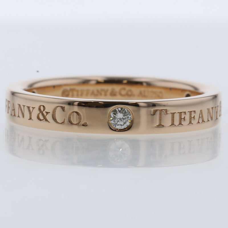 ティファニー リング 指輪 フラットバンド 3P 幅約3mm K18ピンクゴールド ダイヤモンド 10号 レディース TIFFANY&Co. 【中古】 K20729105
