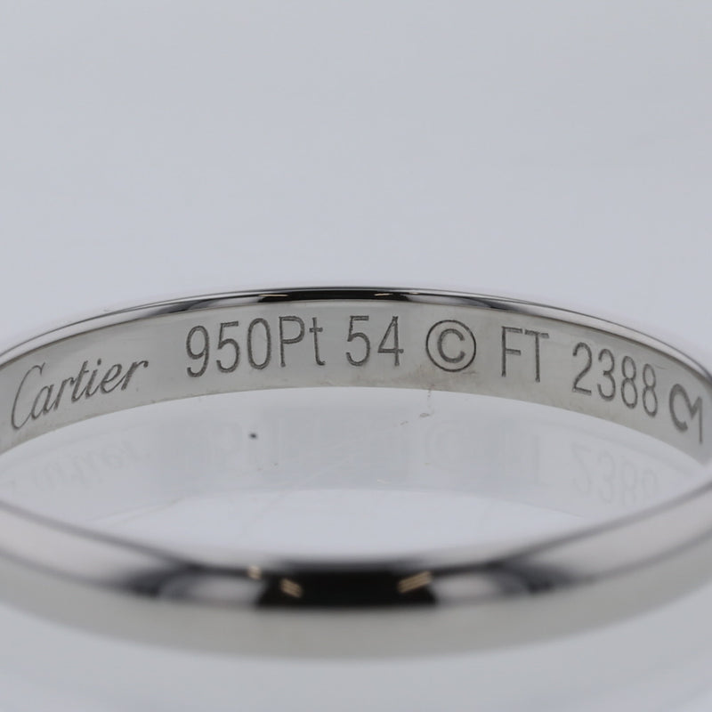 カルティエ リング 指輪 1895 ウェディング 幅約2.5mm B4012500 プラチナPT950 14号 メンズ CARTIER 【中古】 K20805349