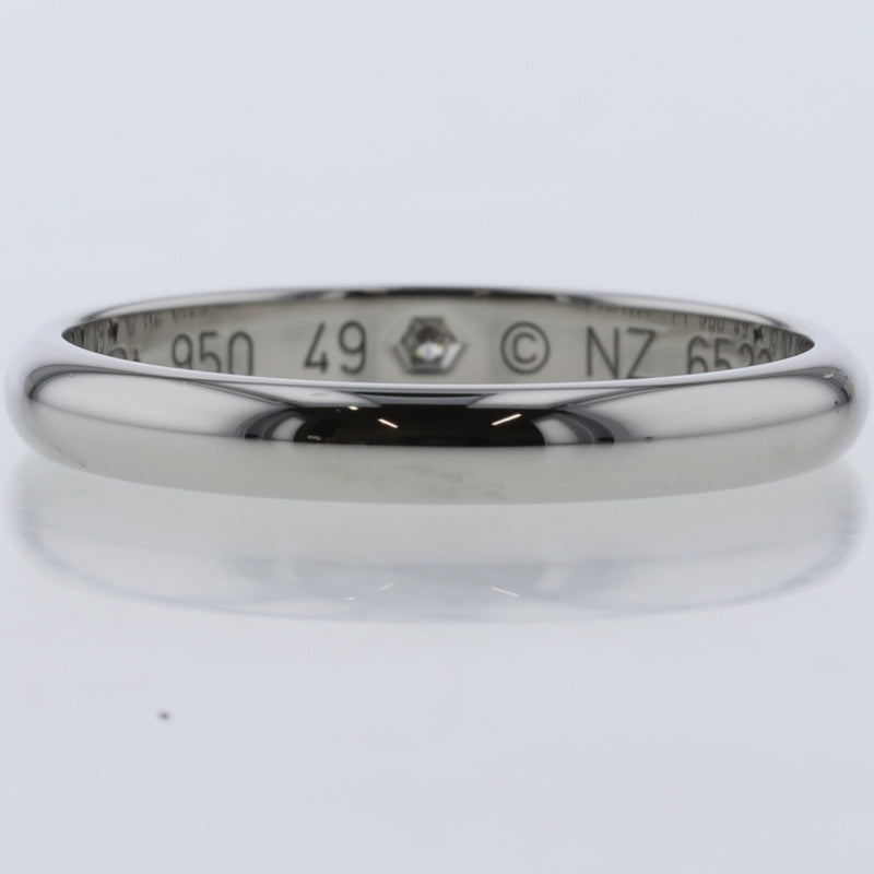 カルティエ リング 指輪 1895 ウエディング 1P 幅約2.5mm プラチナPT950 ダイヤモンド 9号 レディース CARTIER 【中古】 K20805351