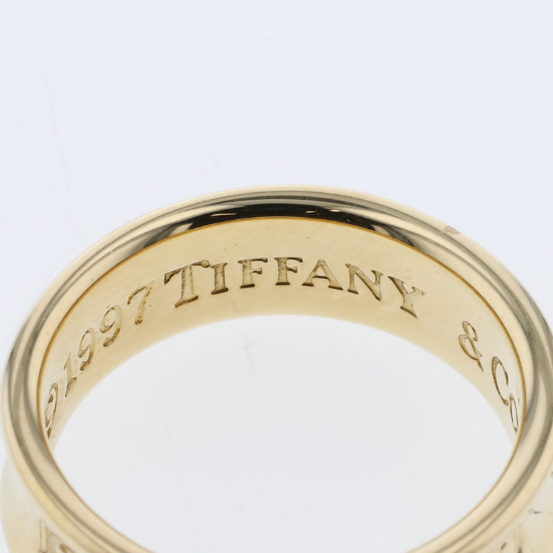 ティファニー リング・指輪 1837 幅約6mm K18イエローゴールド 8.5号 レディース TIFFANY&Co. 【中古】R01202006